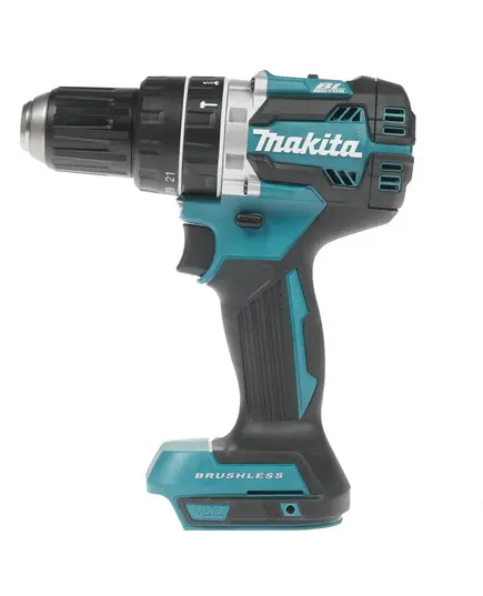 Аккумуляторный шуруповерт ударный MAKITA DHP484Z, LXT BL 18В, 13 мм, 54/30 Нм, без АКБ и ЗУ, изображение 3
