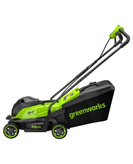 Аккумуляторная газонокосилка GREENWORKS GD24LM331, 24В VT, б/щ, 33 см, 1х2Ач, ЗУ, изображение 2