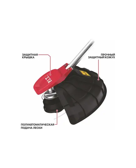 Аккумуляторный триммер P.I.T. PTR20H-380B/1, OnePower 20В, 2*4 Ач, 6500 об/мин, Ø 255/380 мм, ЗУ, изображение 4