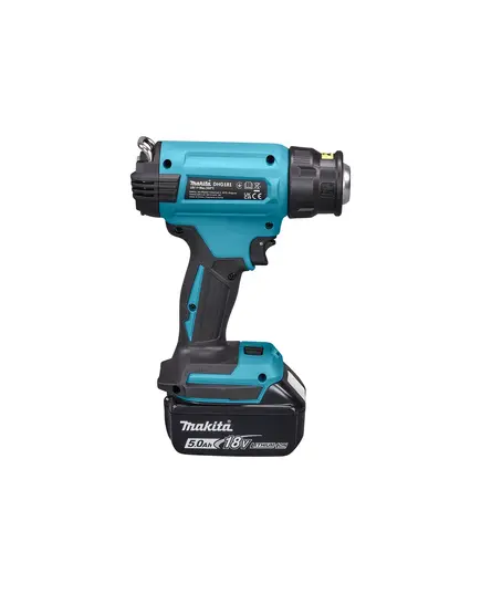 Аккумуляторный термопистолет MAKITA DHG181RT1J, LXT 18В, 550 град, 2 скорости, 6 режимов, кейс MakPac, насадки (5.0Ач х1, з/у), изображение 3