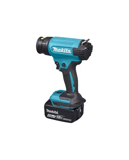 Аккумуляторный термопистолет MAKITA DHG181RT1J, LXT 18В, 550 град, 2 скорости, 6 режимов, кейс MakPac, насадки (5.0Ач х1, з/у), изображение 2