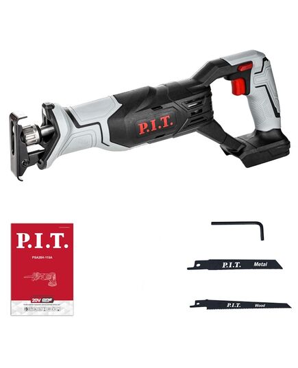 Акк. пила сабельная P.I.T. PSA20H-115A SOLO, OnePower 20В, 0-2700 ход/мин, БЗП, пропил 115 мм, ход 22 мм, без АКБ и ЗУ, изображение 6