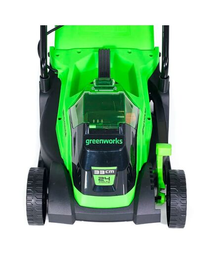 Аккумуляторная газонокосилка GREENWORKS GD24LM33K2, 33 см, 1х2 Ач, ЗУ, изображение 6