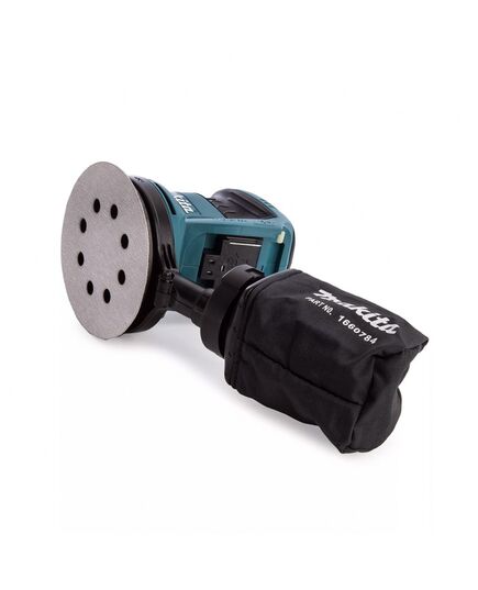 Аккумуляторная эксцентриковая шлиф. машина MAKITA DBO180Z, 18В, 125 мм, 11000 об/мин, ход 2,8 мм, 1.7 кг, пылесборник, изображение 2