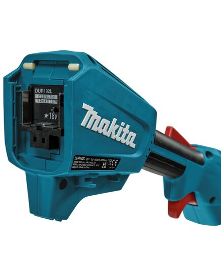 Аккумуляторный триммер MAKITA DUR192LSF, LXT BL 18В, 460 Вт, D-рук., d-30 см, M10xLH, разбор. вал, BL1830B, стандартная зарядка DC18SD, изображение 10