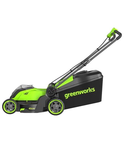 Аккумуляторная газонокосилка GREENWORKS GD40LM411, 40V, бесщеточная, 41 см, 1х5 Ач, ЗУ, изображение 2