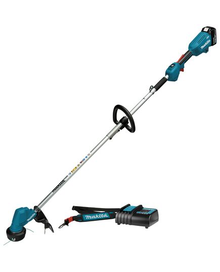 Аккумуляторный триммер MAKITA DUR192LSF, LXT BL 18В, 460 Вт, D-рук., d-30 см, M10xLH, разбор. вал, BL1830B, стандартная зарядка DC18SD, изображение 13