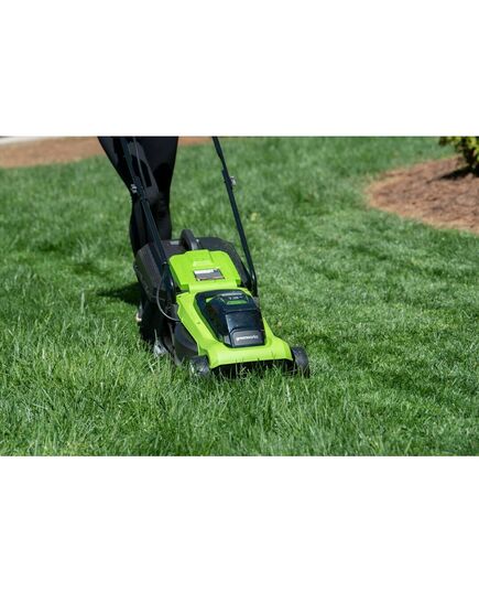 Акк. газонокосилка GREENWORKS G24x2LM41, 2*24V, 41 см, с 2хАКБ 4Ач и ЗУ (2512607UD), изображение 4