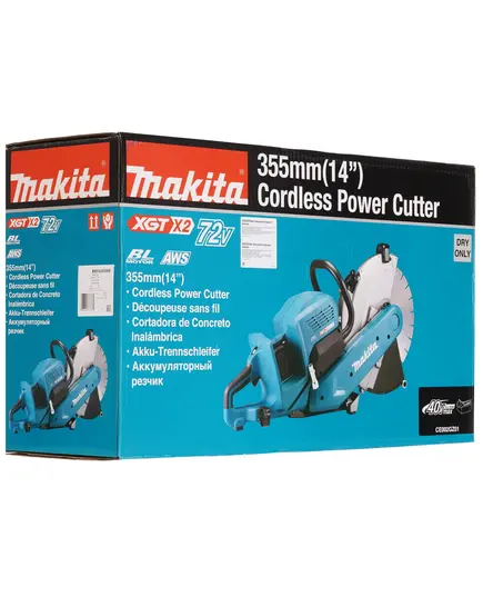 Аккумуляторный резчик MAKITA CE002GZ01, XGT BL, d - 355x25.4 мм, рез 127 мм, 4200 об/мин, пылеудаление, AFT, AWS, WG, без АКБ и З/У, изображение 8