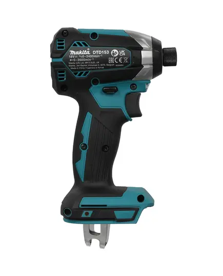 Акк. винтоверт ударный MAKITA DTD153ZJ, LXT BL 18В, 1/4", 170 Нм, кейс Makpac, без АКБ и ЗУ, изображение 2