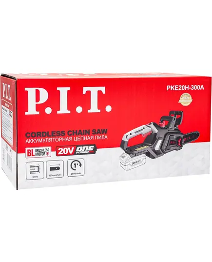 Аккумуляторная пила цепная P.I.T. PKE20H-300A SOLO, 20В, 12", 30 см, 2600 об/мин, ск. цепи 5 м/с, изображение 9