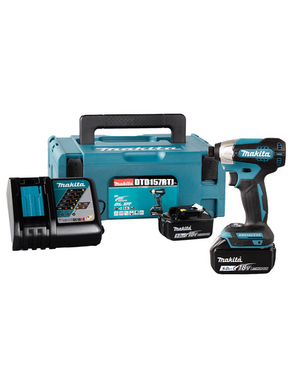 Акк. винтоверт ударный MAKITA DTD157RTJ, компактный, 140 Нм, бесщеточный двиг., изображение 14