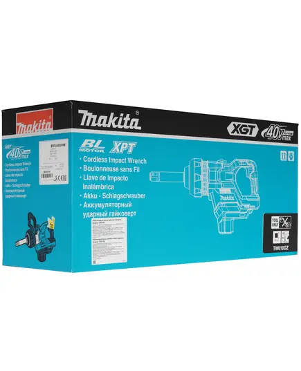 Акк. гайковерт ударный MAKITA TW010GZ, XGT 40В BL XPT, 1", 3150 Нм, привод 163 мм, без АКБ и З/У, изображение 10