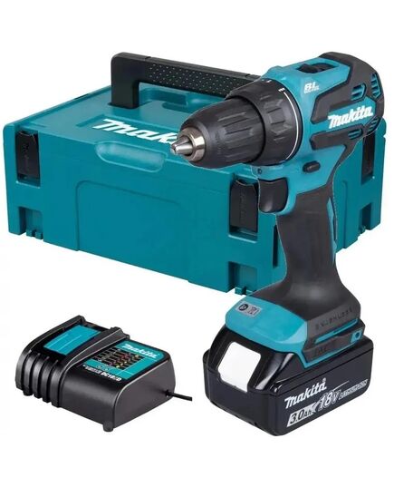 Аккумуляторный шуруповерт MAKITA DDF490SF1J, LXT 18В BL, XPT, 13 мм, 50/27 Нм, 1х3,0 Ач, АКБ, ЗУ, кейс Makpac2, изображение 5