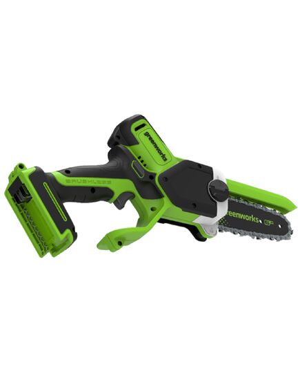 Акк. пила цепная GREENWORKS GD24CS15 (мини), 24 В, 6", 15 см, бесщеточная, автоматическая смазка цепи, усилиная цепь, без АКБ и ЗУ (2010107), изображение 2