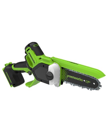 Акк. пила цепная GREENWORKS GD24CS15 (мини), 24 В, 6", 15 см, бесщеточная, автоматическая смазка цепи, усилиная цепь, без АКБ и ЗУ (2010107), изображение 3