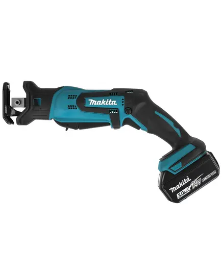 Акк. пила сабельная MAKITA DJR185RFE, 18 В, 2х3 Ач Li-ion, 0-3000 об\м, ход-13 мм, рез-50 мм, 1.5 кг, чем, подсв., набор пилок, изображение 2