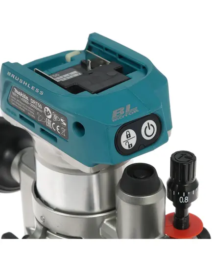 Акк. фрезер MAKITA DRT50ZJX2 кромочный, 18В Li-ion, 10000-30000 об/мин, 40 мм, 2.1 кг, без АКБ и ЗУ, изображение 12