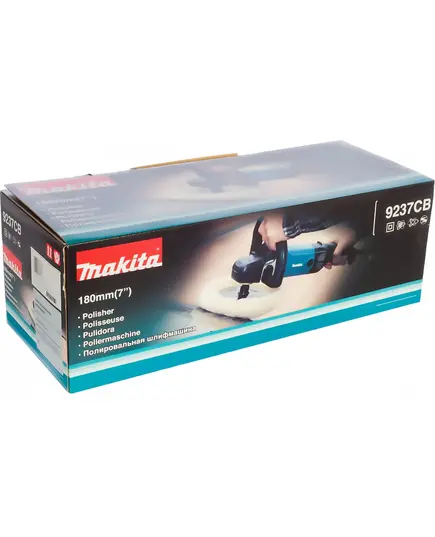 Полировальная машина MAKITA 9237CB, 1.2 кВт, 180 мм, 0-3200 об/мин, 3.4 кг, плавный пуск, изображение 9