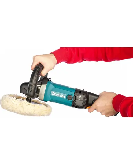 Полировальная машина MAKITA 9237CB, 1.2 кВт, 180 мм, 0-3200 об/мин, 3.4 кг, плавный пуск, изображение 10