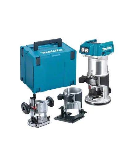 Акк. фрезер MAKITA DRT50ZJX2 кромочный, 18В Li-ion, 10000-30000 об/мин, 40 мм, 2.1 кг, без АКБ и ЗУ, изображение 2
