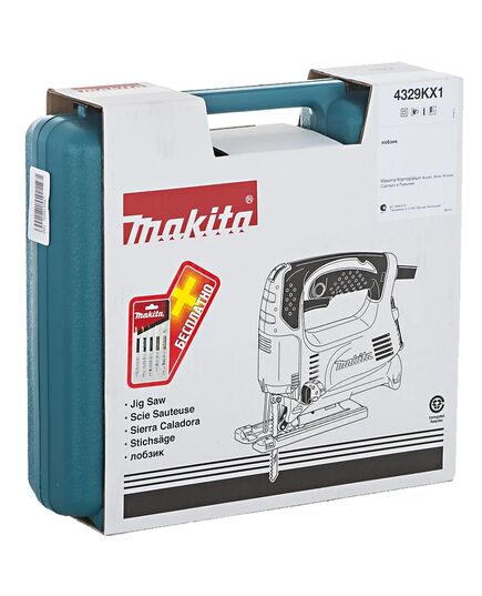 Лобзик MAKITA 4329KX1, 450 Вт 500-3100 х/мин, 4х ступ. маятн. ход, кейс +набор A-86898 из 5 пилок, изображение 6