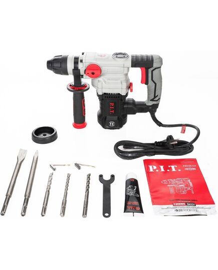 Молоток отбойный P.I.T. GSH90-C2 МАСТЕР, 75 дж, 2500 Вт, хвостовик HEX 30 мм + перфоратор PBH26-C4 в подарок, изображение 7
