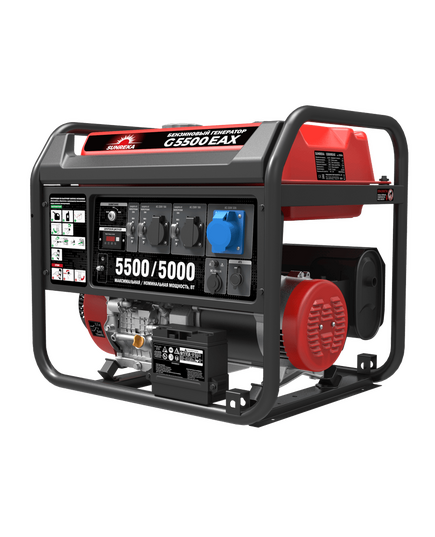 Электростанция бенз. SUNREKA G5500EAX, 5.5 кВт, 1-Ф,  электростартер, изображение 2