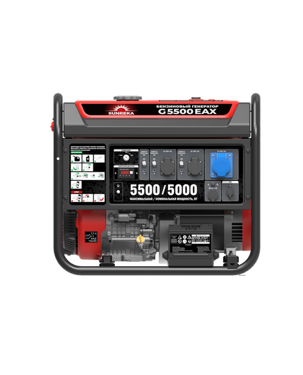 Электростанция бенз. SUNREKA G5500EAX, 5.5 кВт, 1-Ф,  электростартер, изображение 3