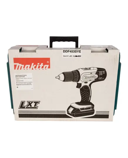 Акк. шуруповерт MAKITA DDF453SYE, 18 В, 2*1.5 Ач, 42 Нм, БЗП 13 мм, 1300 об/мин, 1.6 кг, кейс, изображение 6