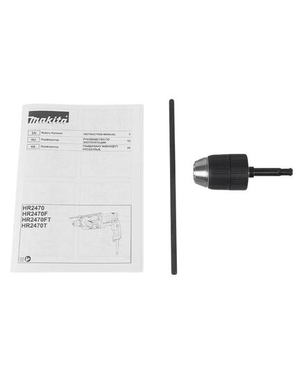 Перфоратор MAKITA HR 2470 X19 + патрон122823-7, 780 Вт, 2.7Дж, SDS+, 0-4500 уд/мин, 0-1100 об/мин, 24 мм, 2.6 кг, кейс, изображение 10