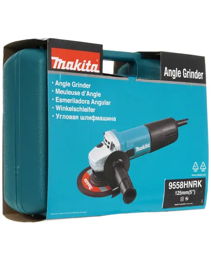 Угловая шлиф.машина MAKITA 9558HNRK, 125 мм, 840 Вт, 11000 об/мин., плавный пуск, функция антирестарта, кейс, изображение 7