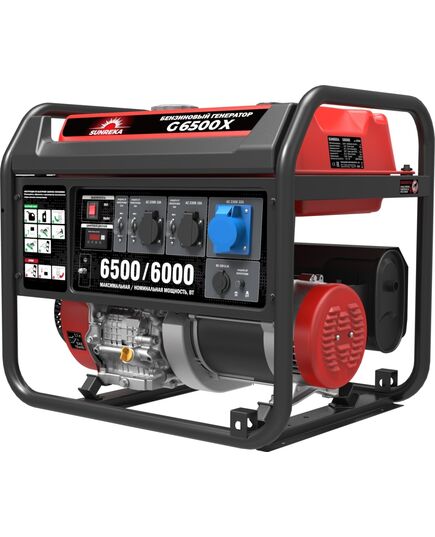 Электростанция бенз. SUNREKA G6500X, 6.5 кВт, 1-Ф, ручной стартер, изображение 2