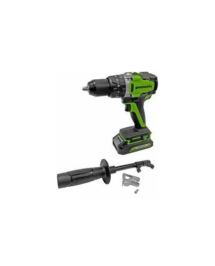 Акк. шуруповерт ударный GREENWORKS GD24DD140, 24 В, 140 Нм, 0-550/2100 об/мин, БЗП 13 мм, бесщеточный, без АКБ и ЗУ (3707607), изображение 8