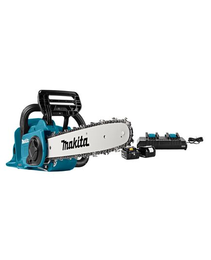 Акк. пила цепная MAKITA DUC353CT2, LXT BL 2х18В, 14"/35 см, 3/8", 1,1мм, 20м/с, XPT, 2xBL1850B, DC18SH, изображение 12