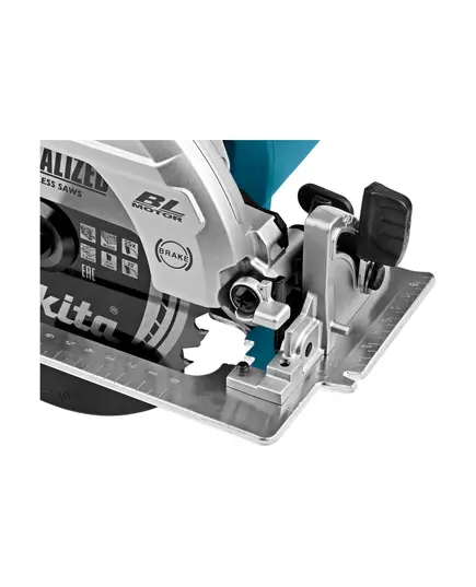 Акк. пила дисковая MAKITA DHS661ZU, LXT BL 18В, 165 мм, 20 мм, макс рез 57 мм, эл. тормоз, ADT, XPT, AWS, без АКБ и З/У, изображение 4