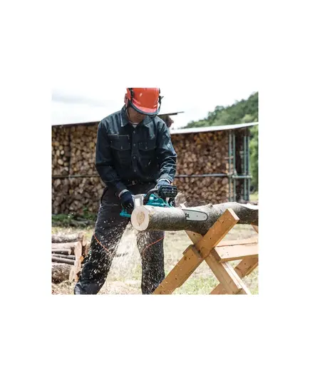 Акк. пила цепная MAKITA DUC353CT2, LXT BL 2х18В, 14"/35 см, 3/8", 1,1мм, 20м/с, XPT, 2xBL1850B, DC18SH, изображение 14