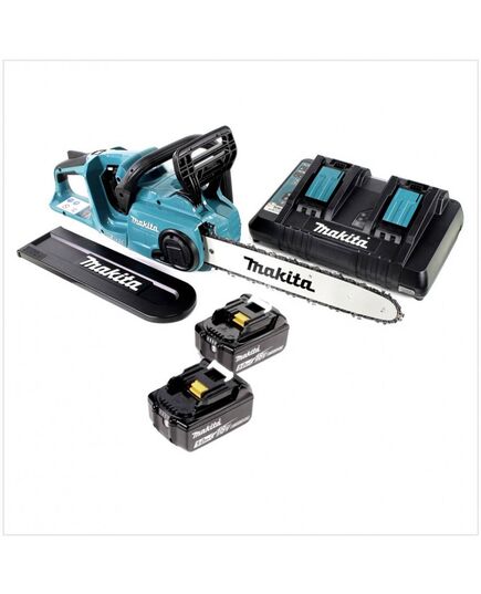 Акк. пила цепная MAKITA DUC353CT2, LXT BL 2х18В, 14"/35 см, 3/8", 1,1мм, 20м/с, XPT, 2xBL1850B, DC18SH, изображение 13