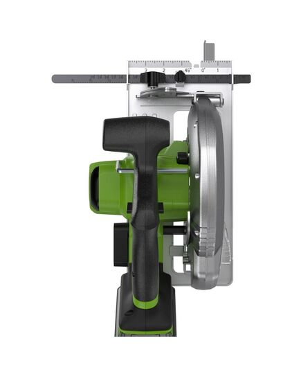 Акк. пила дисковая GREENWORKS GD24CS, б/щет, 185х20 мм, 4500 об/мин, рез 63 мм, 5 Ач, ЗУ, коробка (1500907CUG), изображение 4