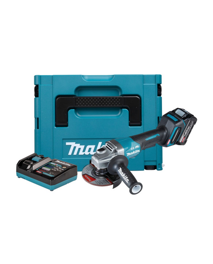 Акк. угловая шлиф. машина MAKITA GA013GU101, XGT BL 40В, 125 мм, 8500 об/м, 1x4.0 Ач BL4040F, DC40RA, Makpac4, изображение 8