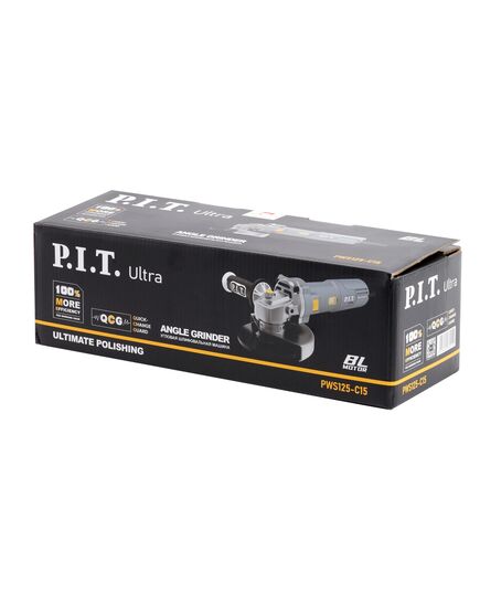 Угловая шлиф.машина P.I.T. PWS125-C15 ULTRA, бесщеточная, 1400 Вт, 125 мм, 2800-11000 об/мин, изображение 10