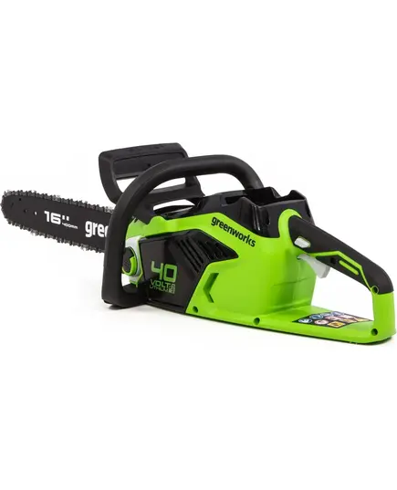 Акк. пила цепная GREENWORKS GD40CS18, 40V, 40 см, бесщеточная, 1.8 кВт, АКБ 4 Ач, ЗУ, изображение 6