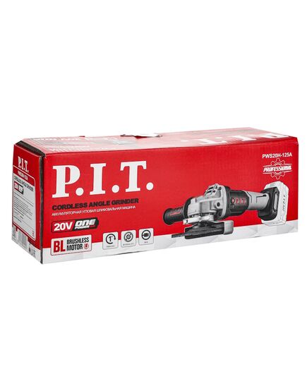 Акк. угловая шлиф. машина P.I.T. PWS20H-125A SOLO, бесщет., OnePower 20В, 125 мм, Li-Ion, 7000 об/мин, без АБ и ЗУ, изображение 8