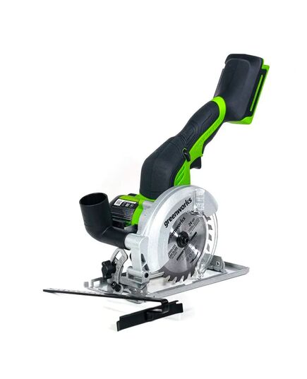 Акк. мини-пила дисковая GREENWORKS G24MCS, 24V, бесщеточная, 6500 об/мин, диск 120/9.5 мм, пропил 39 мм, без АКБ и ЗУ (1501207), изображение 3