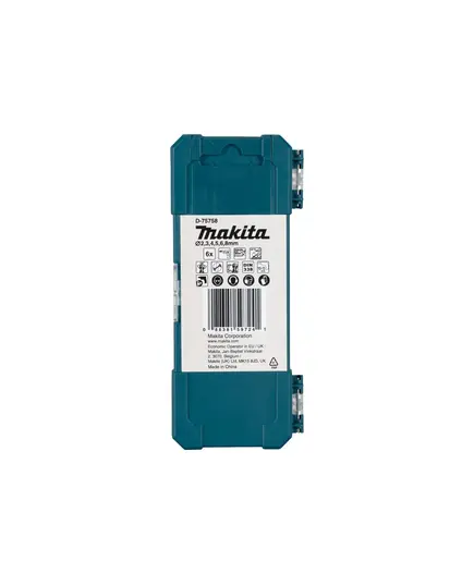 Набор сверл по металлу MAKITA HSS-Co 6 шт. (2,3,4,5,6,8 мм) (D-75758), изображение 3