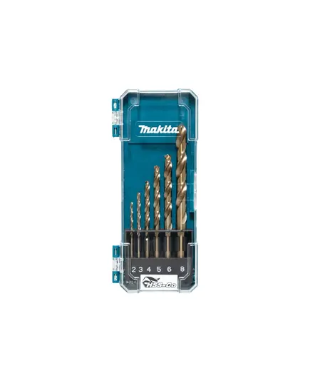 Набор сверл по металлу MAKITA HSS-Co 6 шт. (2,3,4,5,6,8 мм) (D-75758), изображение 2