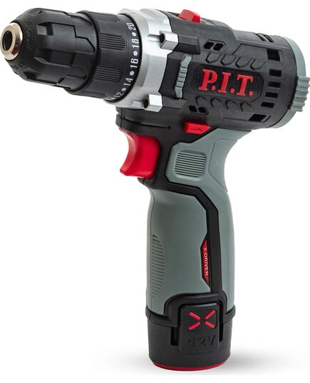 Акк. шуруповерт P.I.T. PBM12K-10A/2 X-DRIVER, 12 В, 22 Нм, 10 мм, 2 ск, 0-350/1350, 2х2,0 Ач, ЗУ,  кейс, изображение 2