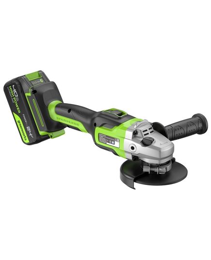 Акк. угловая шлиф. машина GREENWORKS GD24AG, 125 мм, 24 В, 1x4 Ач, 10500 об/мин, бесщеточная, ЗУ, коробка (3200207CUB), изображение 3