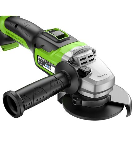 Акк. угловая шлиф. машина GREENWORKS GD24AG, 125 мм, 24 В, 1x4 Ач, 10500 об/мин, бесщеточная, ЗУ, коробка (3200207CUB), изображение 4