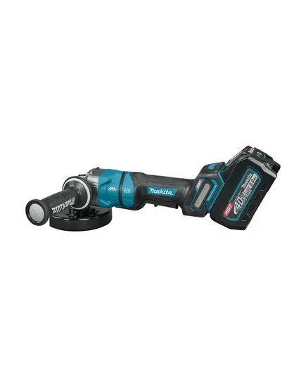 Акк. угловая шлиф. машина MAKITA GA050GT101, XGT BL 40В, AFT, XPT, 125 мм, 11000 об/мин, клавиша, 1х5 Ач, ЗУ, Makpac, изображение 2